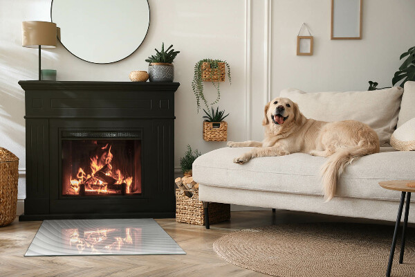 Base de vidro para lareira Ondas de linhas delicadas