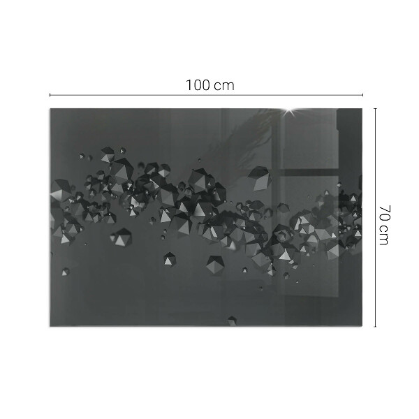 Base de vidro temperado para lareira Nuvem abstrata de sólidos
