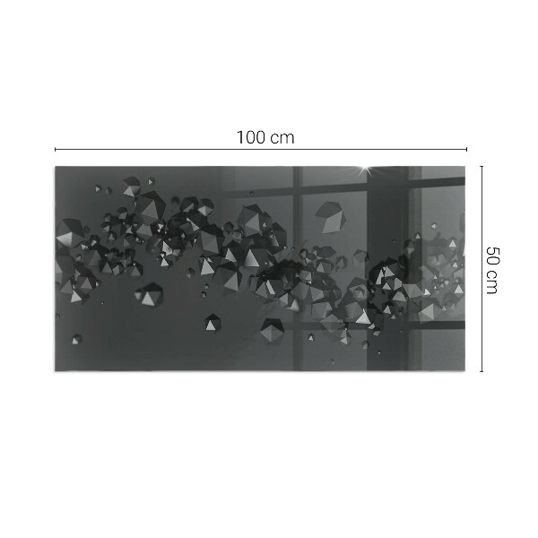 Base de vidro temperado para lareira Nuvem abstrata de sólidos