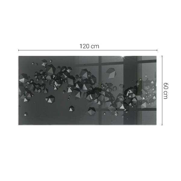 Base de vidro temperado para lareira Nuvem abstrata de sólidos