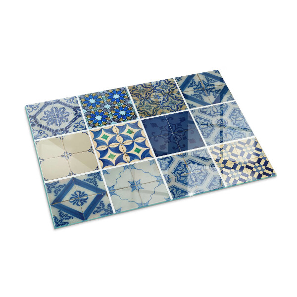 Base de vidro temperado para lareira Padrões de azulejos de cerâmica