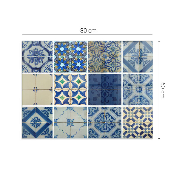 Base de vidro temperado para lareira Padrões de azulejos de cerâmica