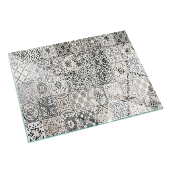 Base de vidro para lareira Padrões de azulejos decorativos