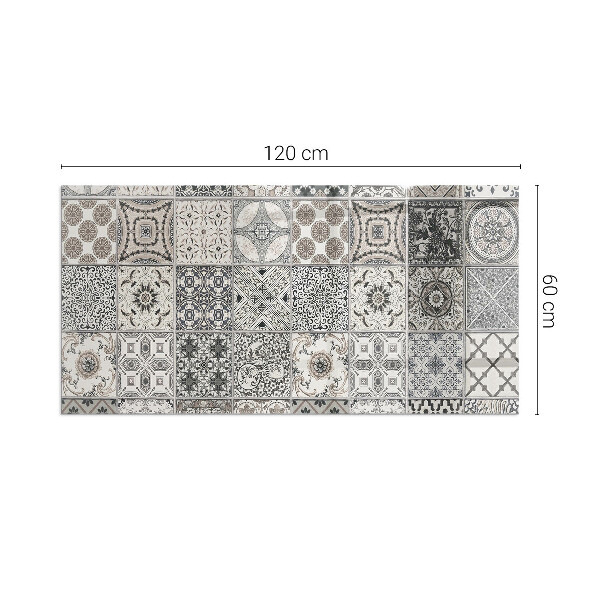 Base de vidro para lareira Padrões de azulejos decorativos