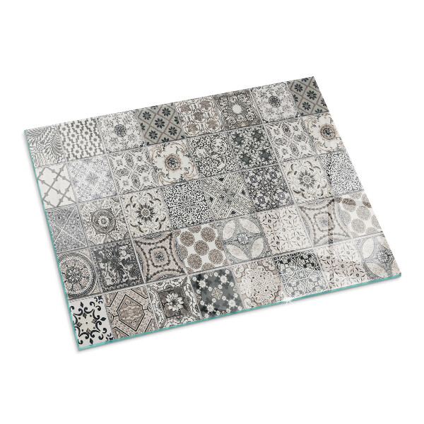 Base de vidro para lareira Padrões de azulejos decorativos