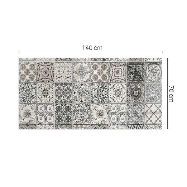 Base de vidro para lareira Padrões de azulejos decorativos