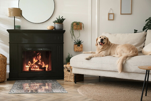 Base de vidro para lareira Padrões de azulejos decorativos