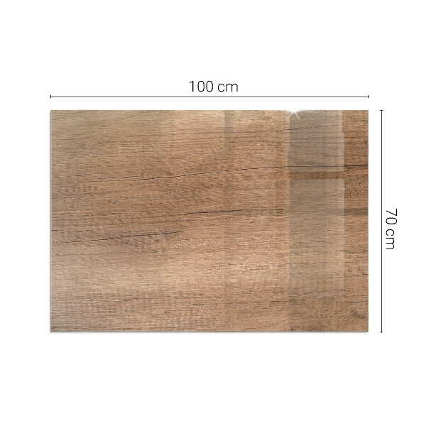 Base de vidro para lareira Padrão de madeira natural