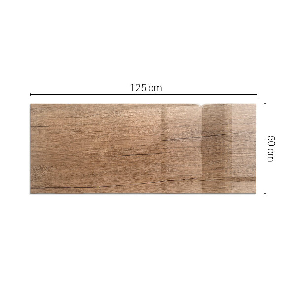 Base de vidro para lareira Padrão de madeira natural