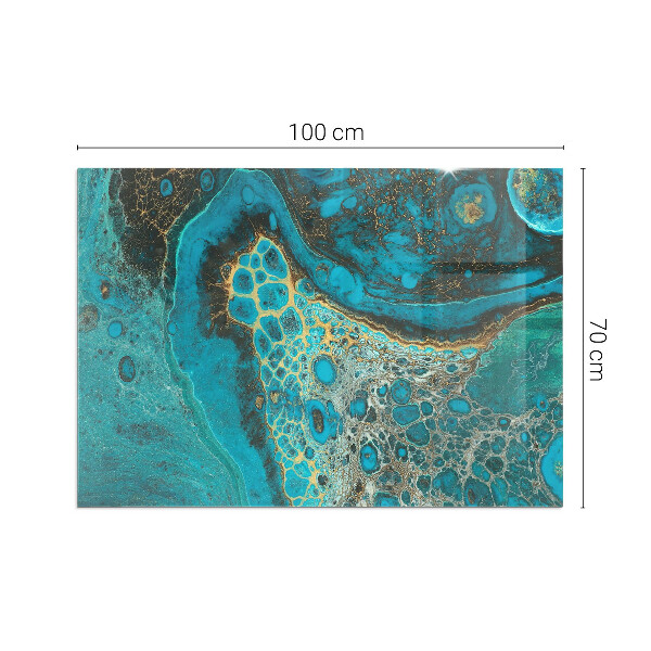 Base de vidro temperado para lareira Padrão orgânico abstrato