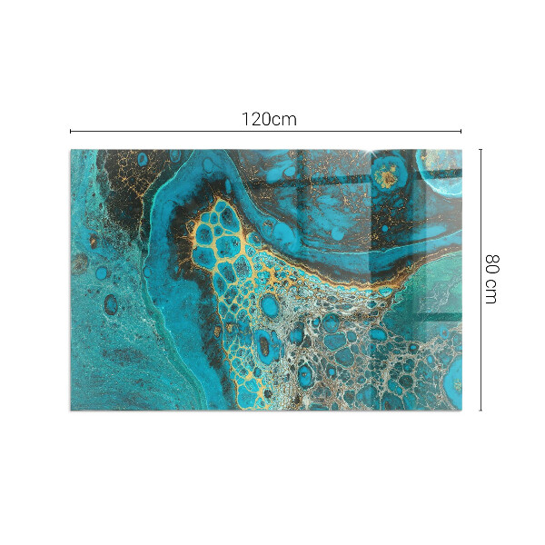 Base de vidro temperado para lareira Padrão orgânico abstrato