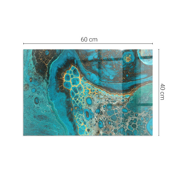 Base de vidro temperado para lareira Padrão orgânico abstrato