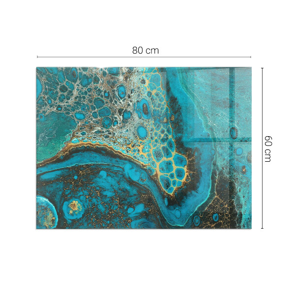 Base de vidro temperado para lareira Padrão orgânico abstrato