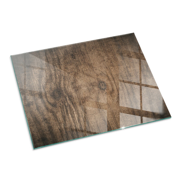 Base de vidro temperado para lareira Padrão de madeira natural