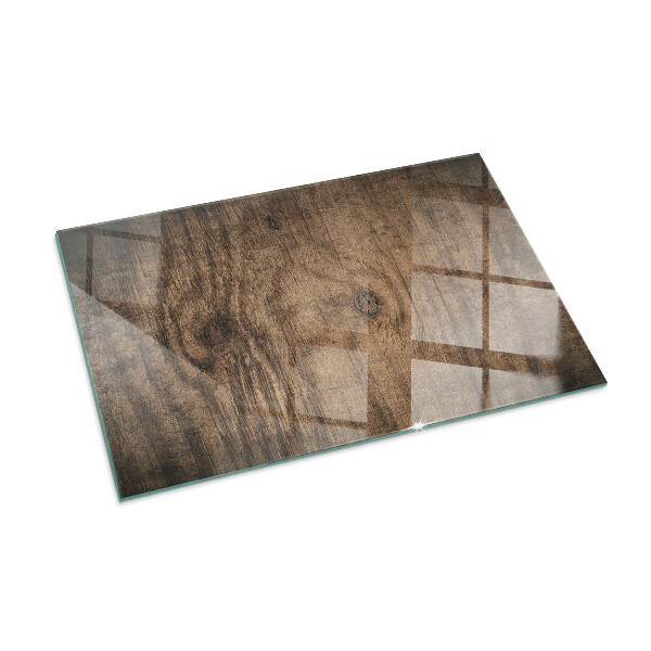 Base de vidro temperado para lareira Padrão de madeira natural
