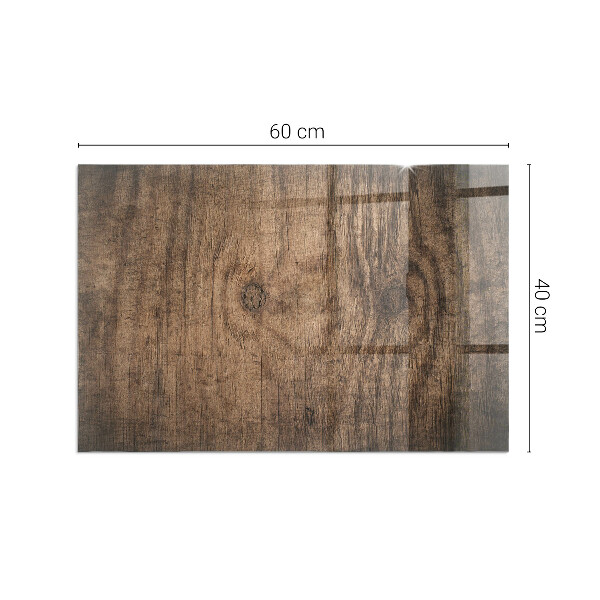 Base de vidro temperado para lareira Padrão de madeira natural