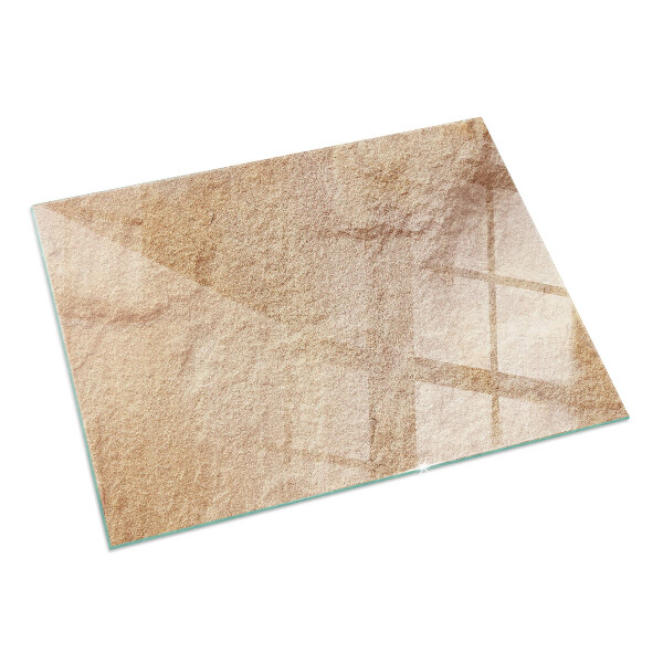 Base de vidro para lareira Textura de pedra natural