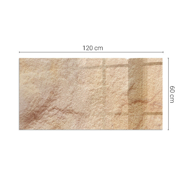 Base de vidro para lareira Textura de pedra natural