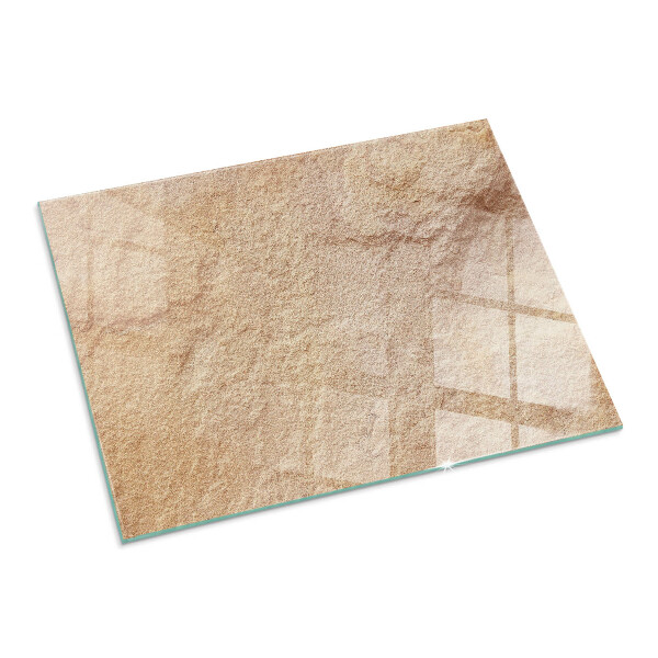 Base de vidro para lareira Textura de pedra natural