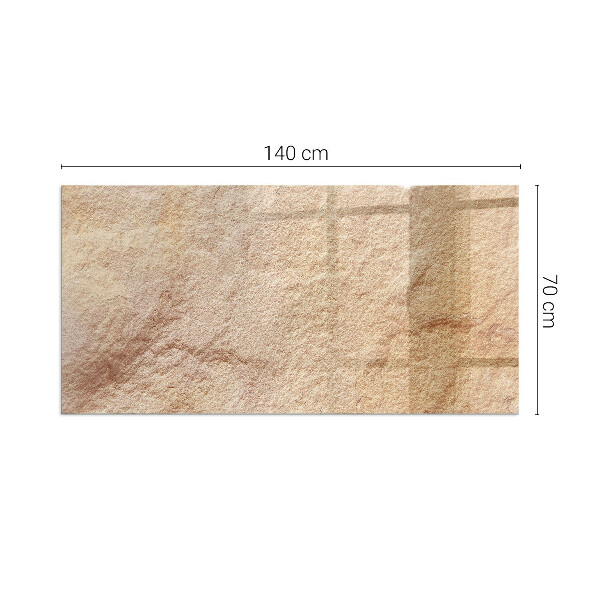Base de vidro para lareira Textura de pedra natural