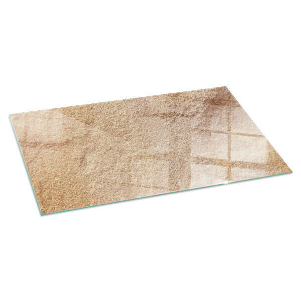 Base de vidro para lareira Textura de pedra natural