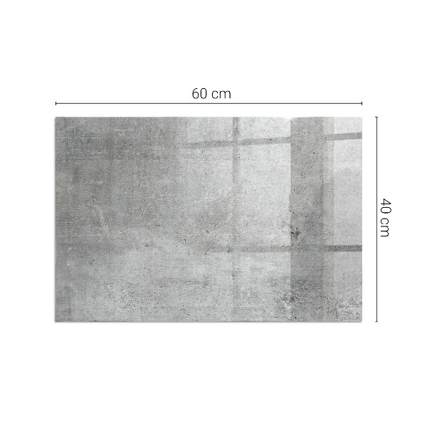 Base de vidro temperado para lareira textura de concreto bruto