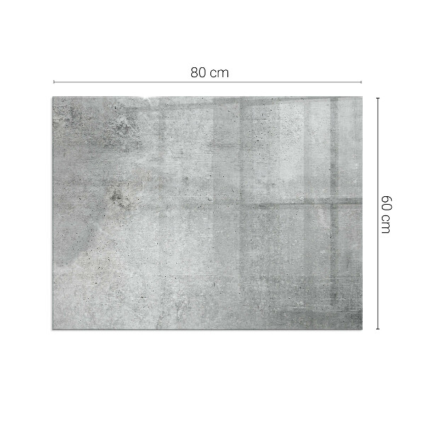 Base de vidro temperado para lareira textura de concreto bruto