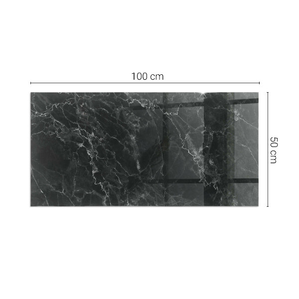 Base de vidro temperado para lareira Elegante padrão de mármore