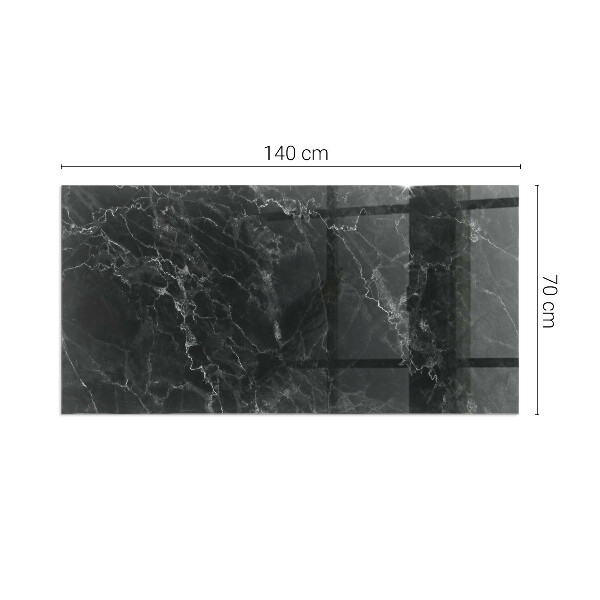 Base de vidro temperado para lareira Elegante padrão de mármore