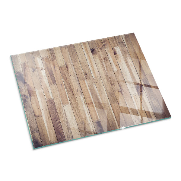 Base de vidro temperado para lareira Prancha de madeira no layout