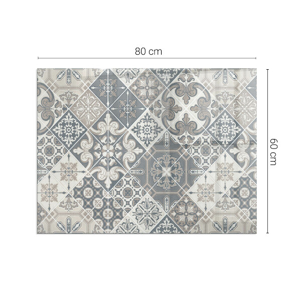 Base de vidro temperado para lareira Padrão de mosaico decorativo