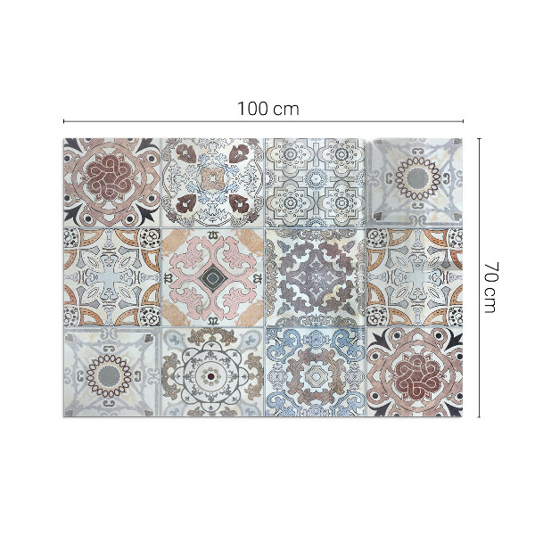 Base de vidro para lareira Padrões de mosaico em azulejos