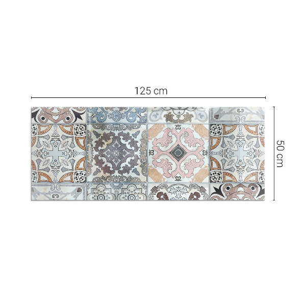 Base de vidro para lareira Padrões de mosaico em azulejos