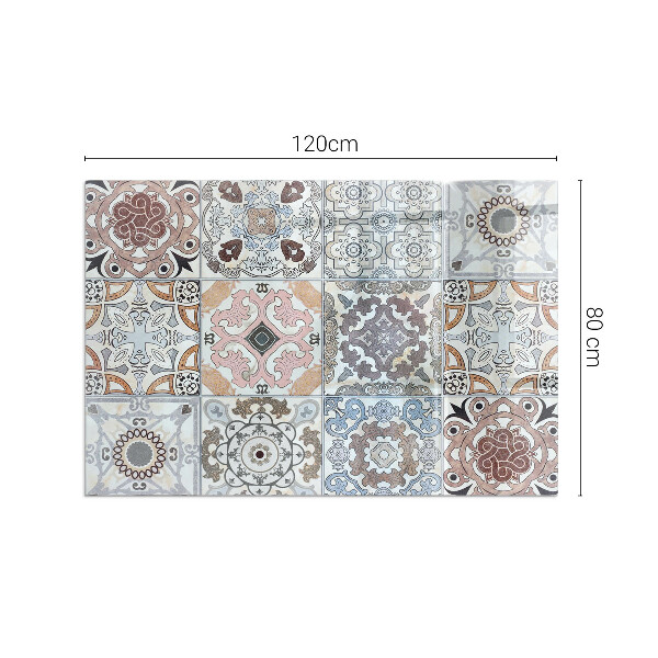 Base de vidro para lareira Padrões de mosaico em azulejos
