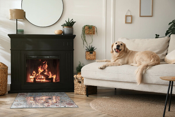 Base de vidro para lareira Padrões de mosaico em azulejos
