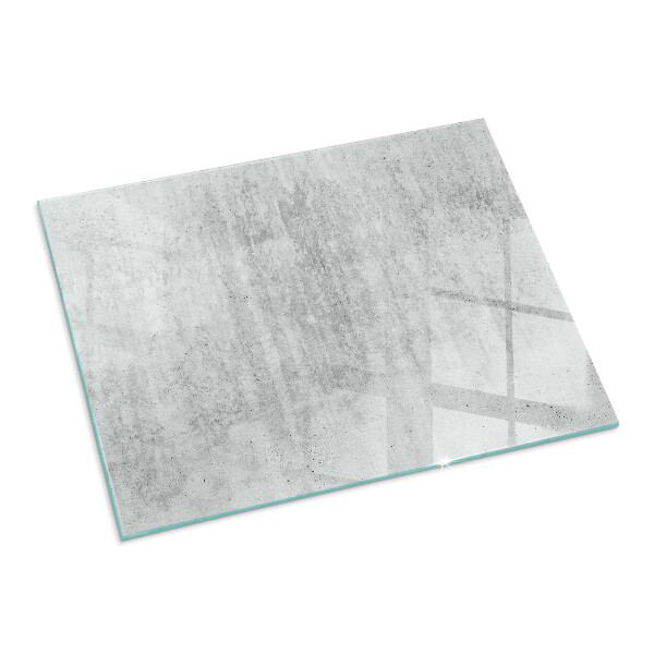 Base de vidro temperado para lareira textura de concreto bruto