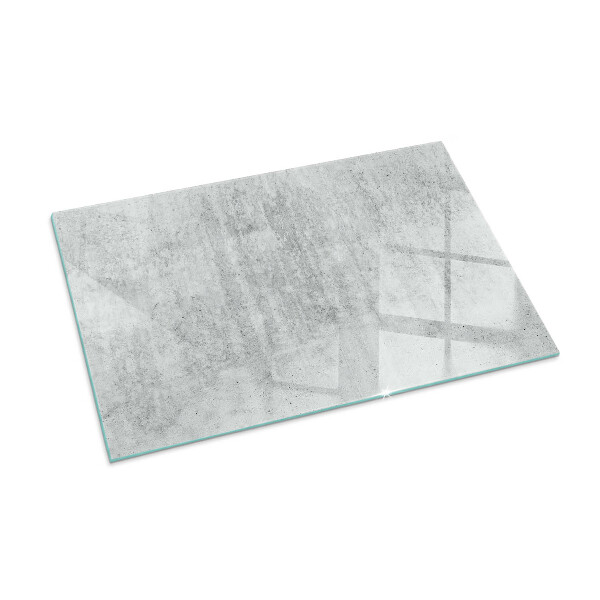 Base de vidro temperado para lareira textura de concreto bruto