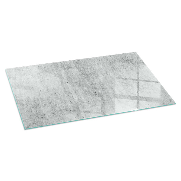 Base de vidro temperado para lareira textura de concreto bruto