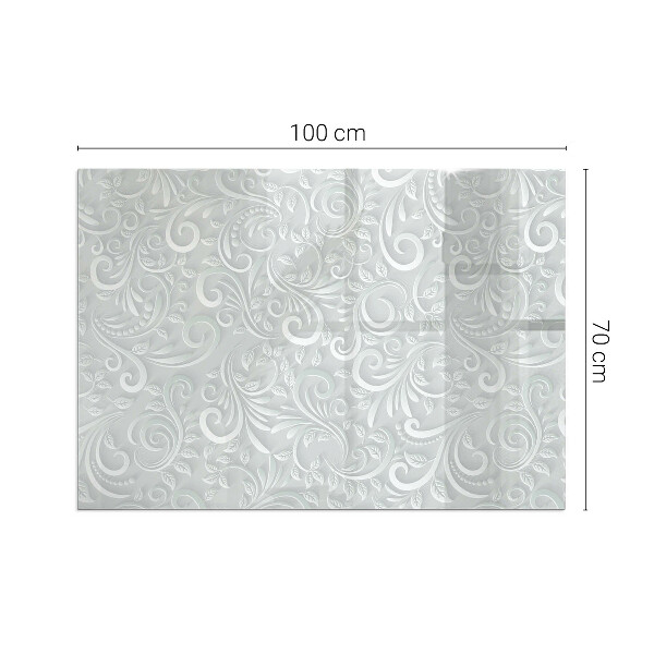 Base de vidro para lareira Padrão de planta elegante