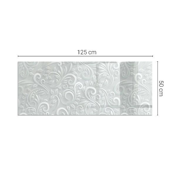 Base de vidro para lareira Padrão de planta elegante