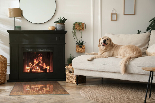 Base de vidro para lareira Textura de ferrugem no fundo