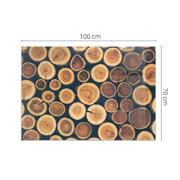 Base de vidro temperado para lareira Caixa com madeira cortada