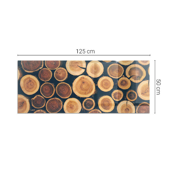 Base de vidro temperado para lareira Caixa com madeira cortada