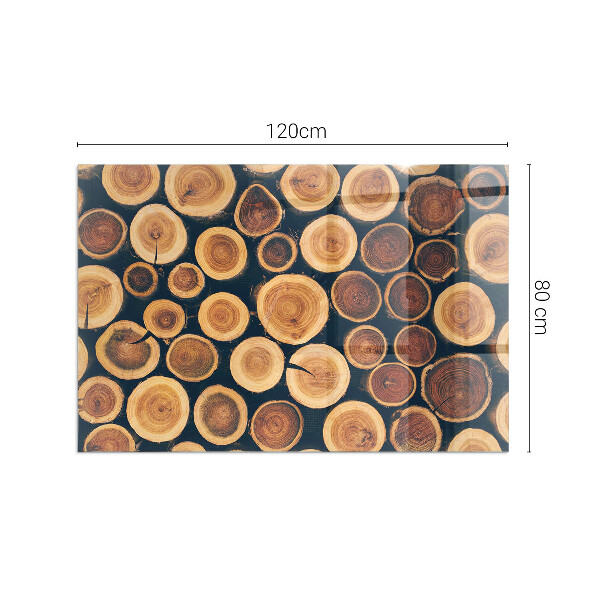 Base de vidro temperado para lareira Caixa com madeira cortada
