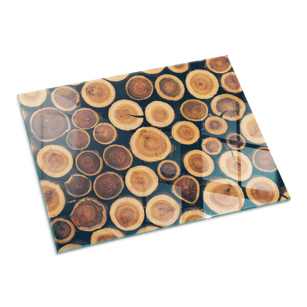 Base de vidro temperado para lareira Caixa com madeira cortada