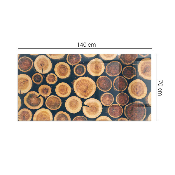 Base de vidro temperado para lareira Caixa com madeira cortada