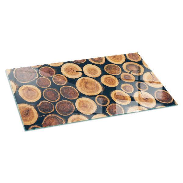 Base de vidro temperado para lareira Caixa com madeira cortada