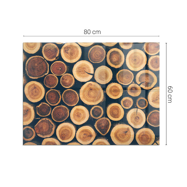 Base de vidro temperado para lareira Caixa com madeira cortada