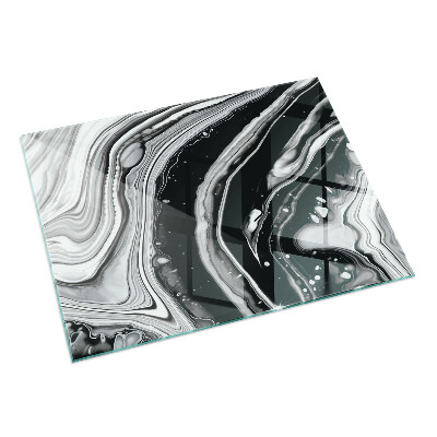 Base de vidro temperado para lareira Ondas e linhas abstratas