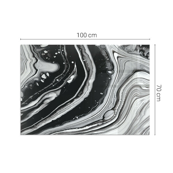 Base de vidro temperado para lareira Ondas e linhas abstratas